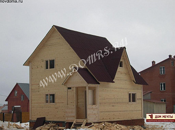 Дом 9х9 из бруса кровля ондулин